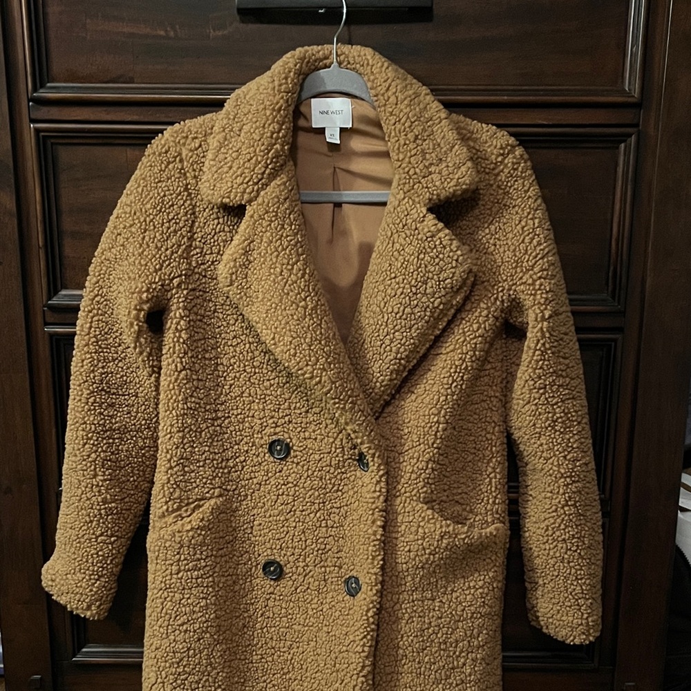 Nine West Tan Teddy Coat